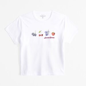 Abercrombie & Fitch Short Sleeve Graphic Skimming Tee - Size Small